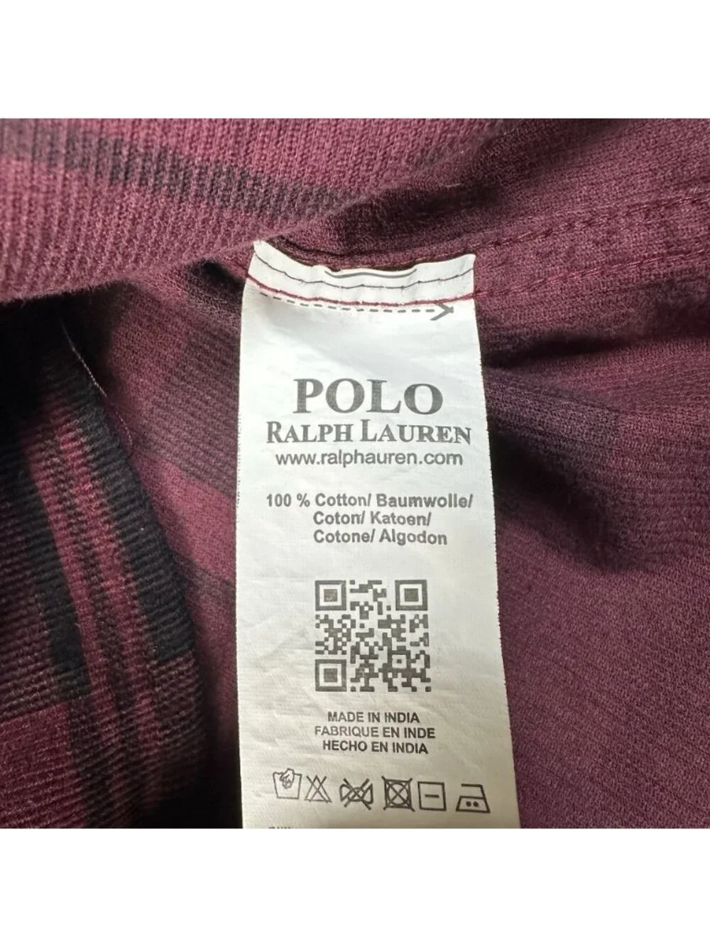 Polo Ralph Lauren Men’s XL Slim Oxblood Plaid Corduroy Button Up Shirt Tartan